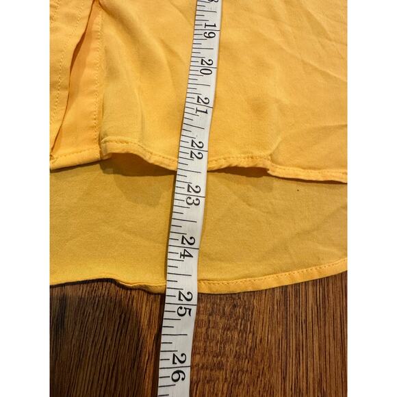 Samsoe Samsoe Women's Majan Short Sleeve Button Down Mustard Size Medium - Picture 7 of 7